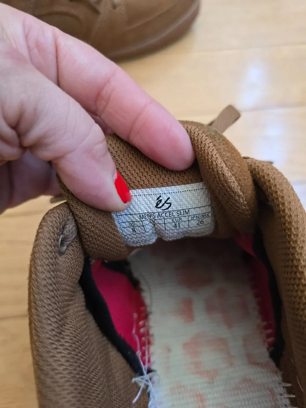 éS Footwear | Accel Slim Brown Suede Gum Sole Skater Sneakers | MENS 8